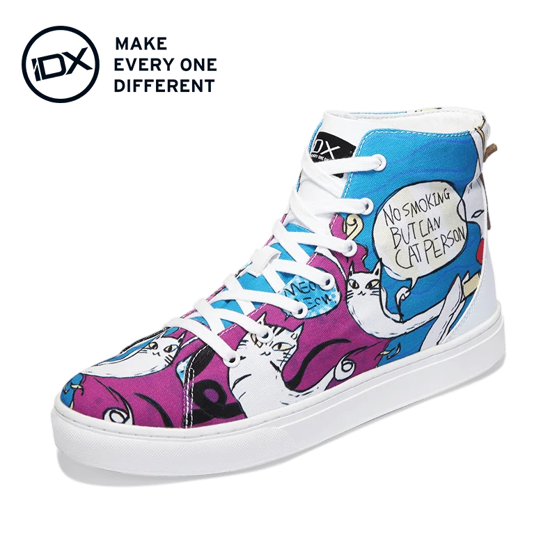 
2021 One pair graffiti custom fashion canvas for men casual printed shoes 
