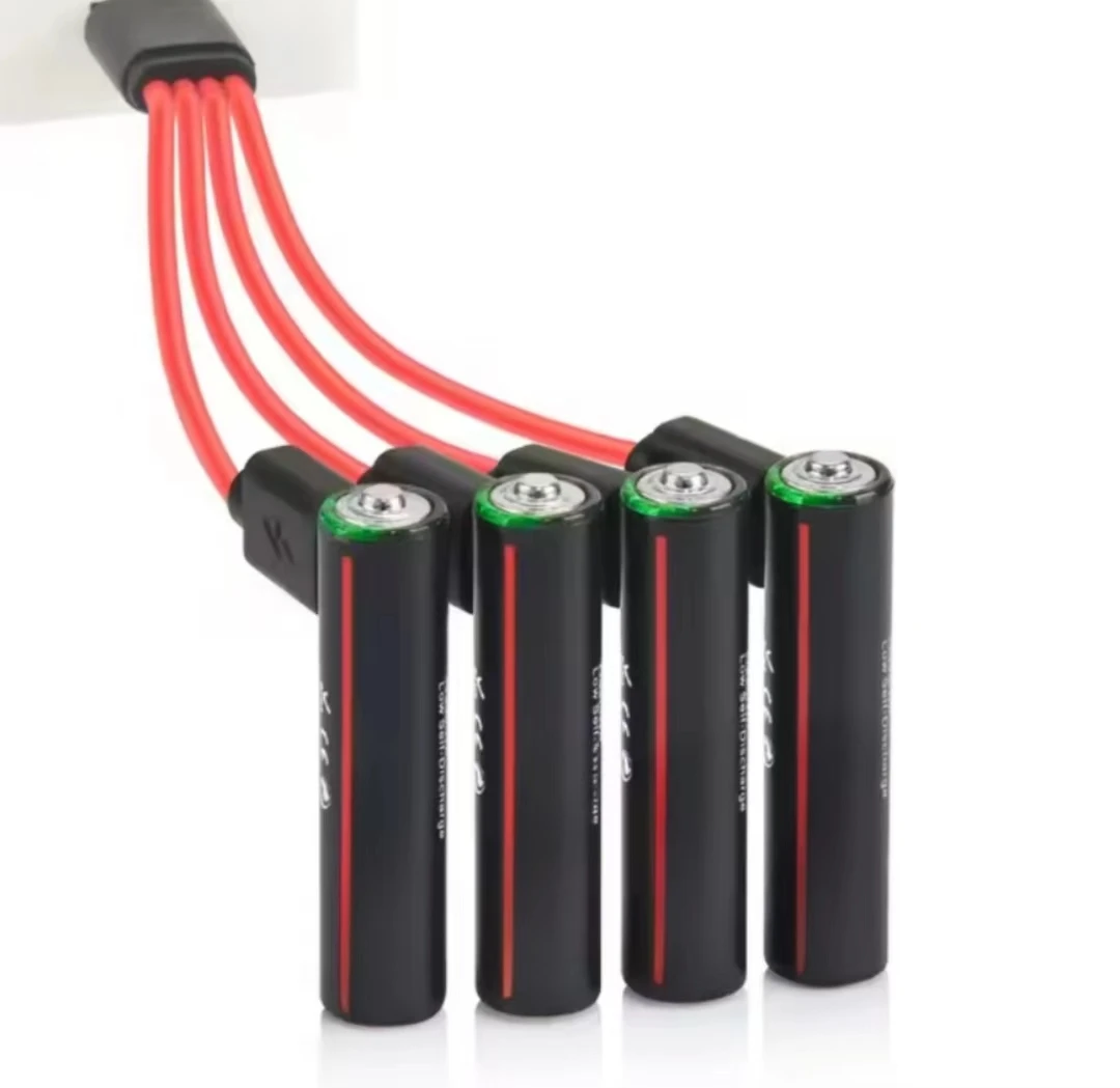 Type-C USB-C зарядный порт литий-ионный ААА 1 5 В 1100mWh аккумуляторная батарея с кабелем