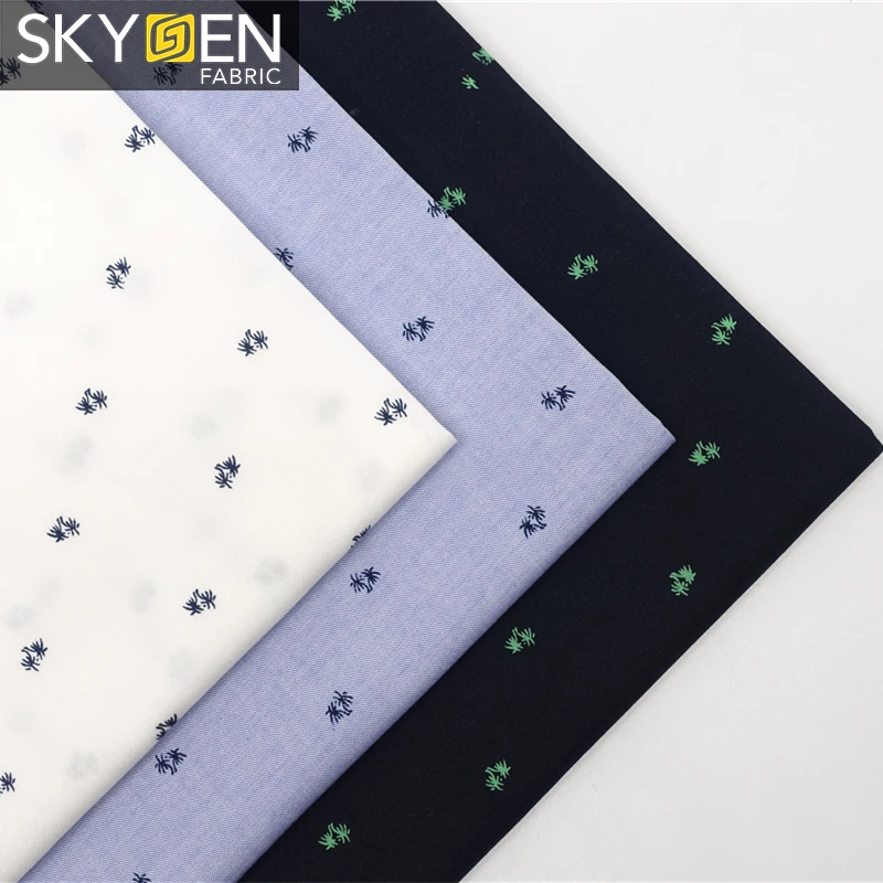 Китайская оптовая продажа, готовая к продаже рубашка из ткани Оксфорд, мужская рубашка с принтом, ткань для мужских рубашек, ткань из 100% хлопка с принтом, Текстиль