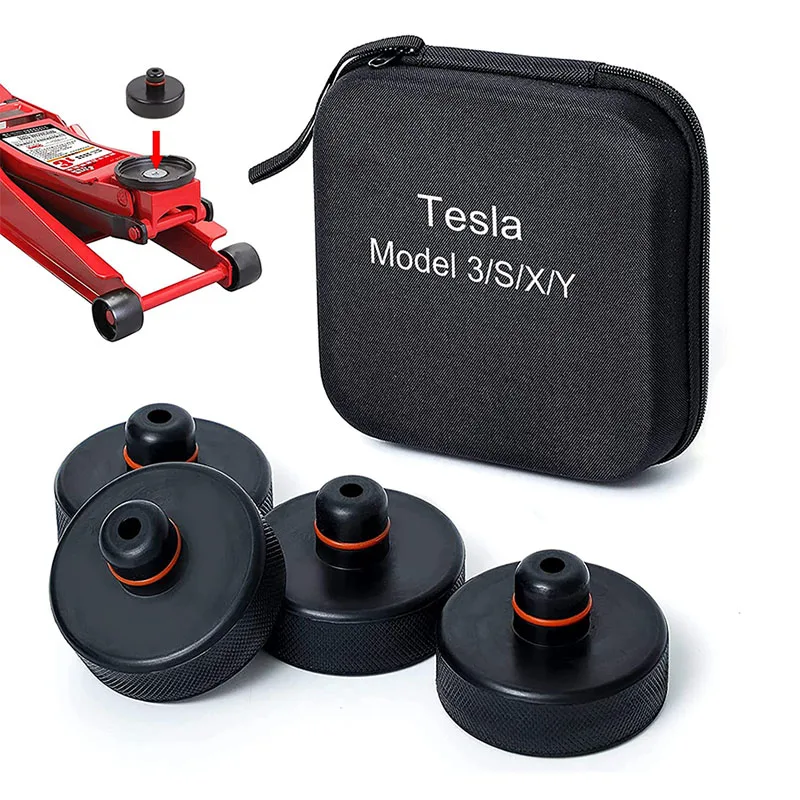 Floor jack pad adapter rubber pad tesla models 3, Y, S, and X car jack pads