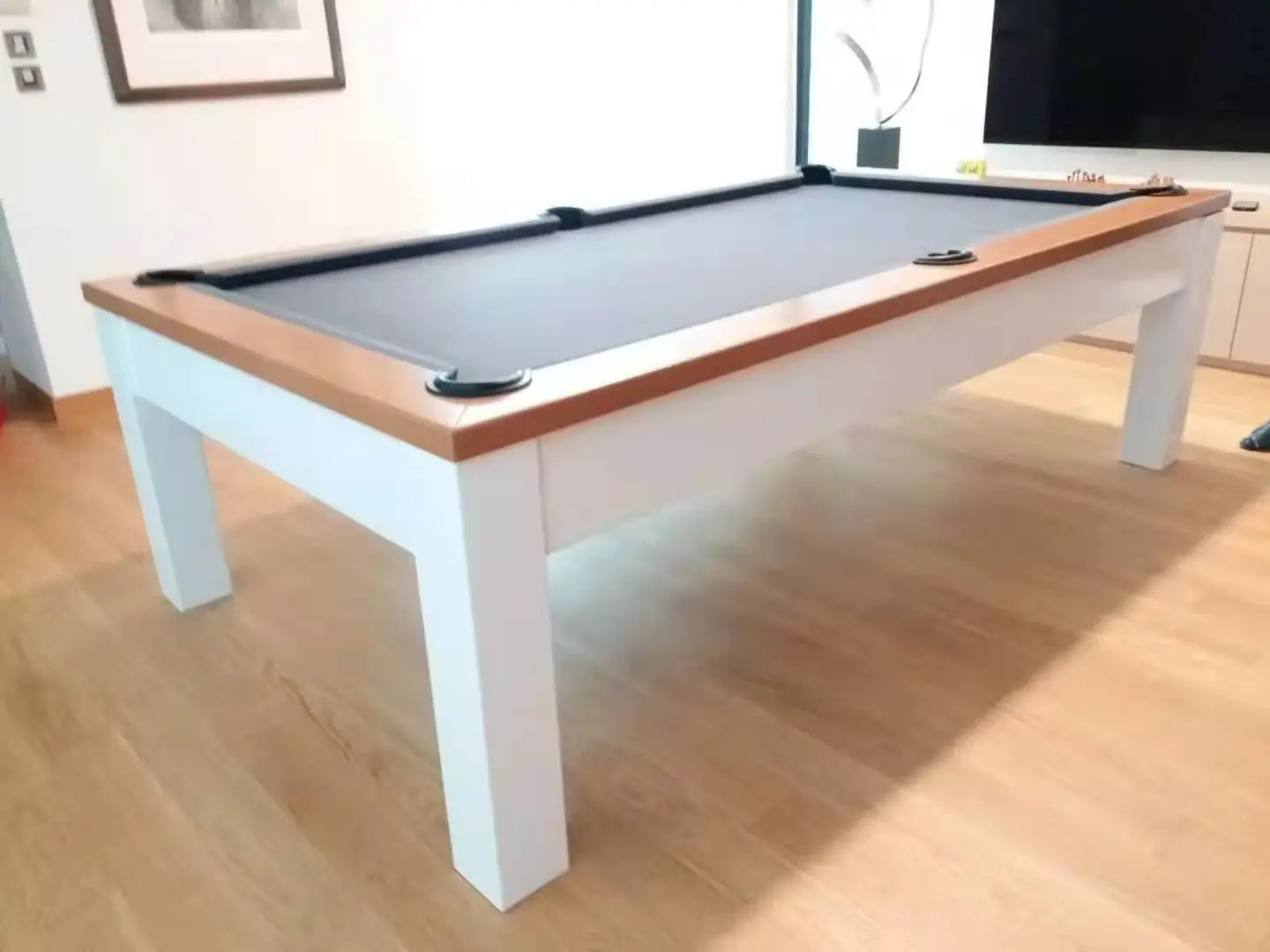 2021 Popular house dining room pool table dining top combo 7ft 8ft 9ft size for sale