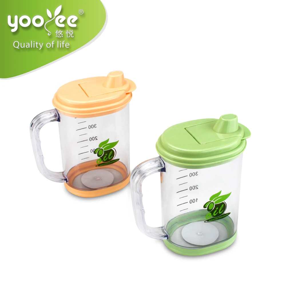 600ml rectangle Plastic Big kitchen oil pot with degree scale