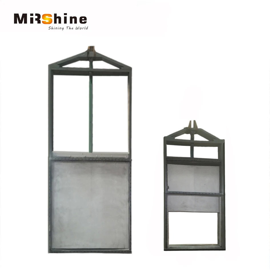 Flue gas regulating baffle door, boiler flue gate valve