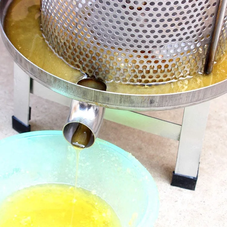 Beekeeping Tools Household Manual Mesh Honey Wax Press Machine Stainless Steel Bee Wax Presser Waxing Machine Honey Rolling Mill