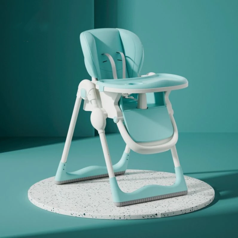 China factory Easy Folding Adjustable High Chair For Baby Feeding table /Unique Portable Plastic Kids Eating Dining Chair With
