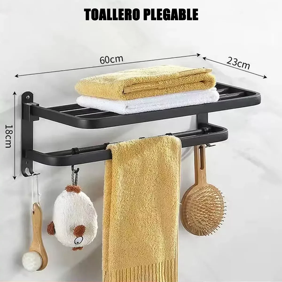 Stainless steel towel rack wall mounted activity towel rack for bathroom hotel apartment bathroom perforated towel rack