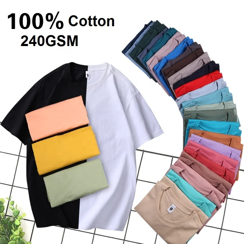 High Quality 240 Gsm Cotton T Shirt Unisex Men Women Plain Tshirts Comfort Color Oversized Drop Shoulder 240Gsm T-Shirt T Shirt