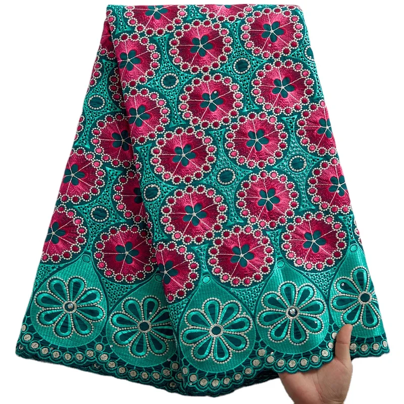 1467 Hot Sale Swiss Voile Lace Fabric Nigerian Embroidery Flower Lace Swiss Cotton Lace Fabric For Party