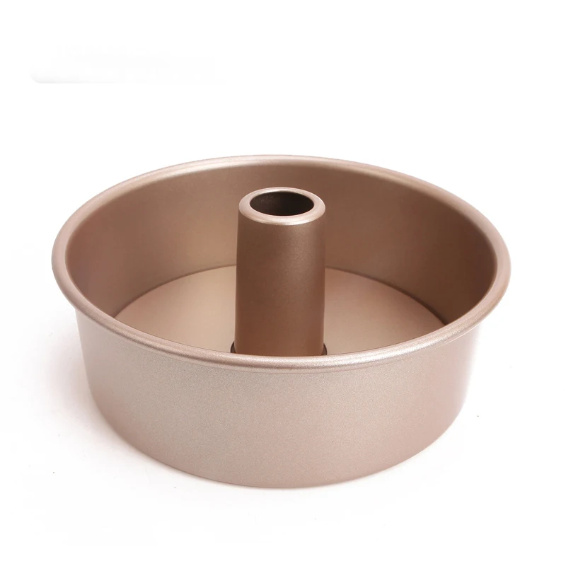 
CHEFMADE 6 Inch Removable Loose Bottom Carbon Steel Non Stick Chiffon Tube Pan 6' Angel Food Cake Pan For Oven And Baking 