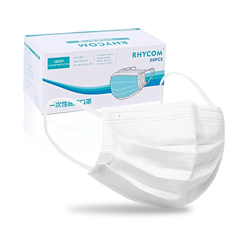 Rhycom 3Ply Protective Surgical Face Mask Disposable