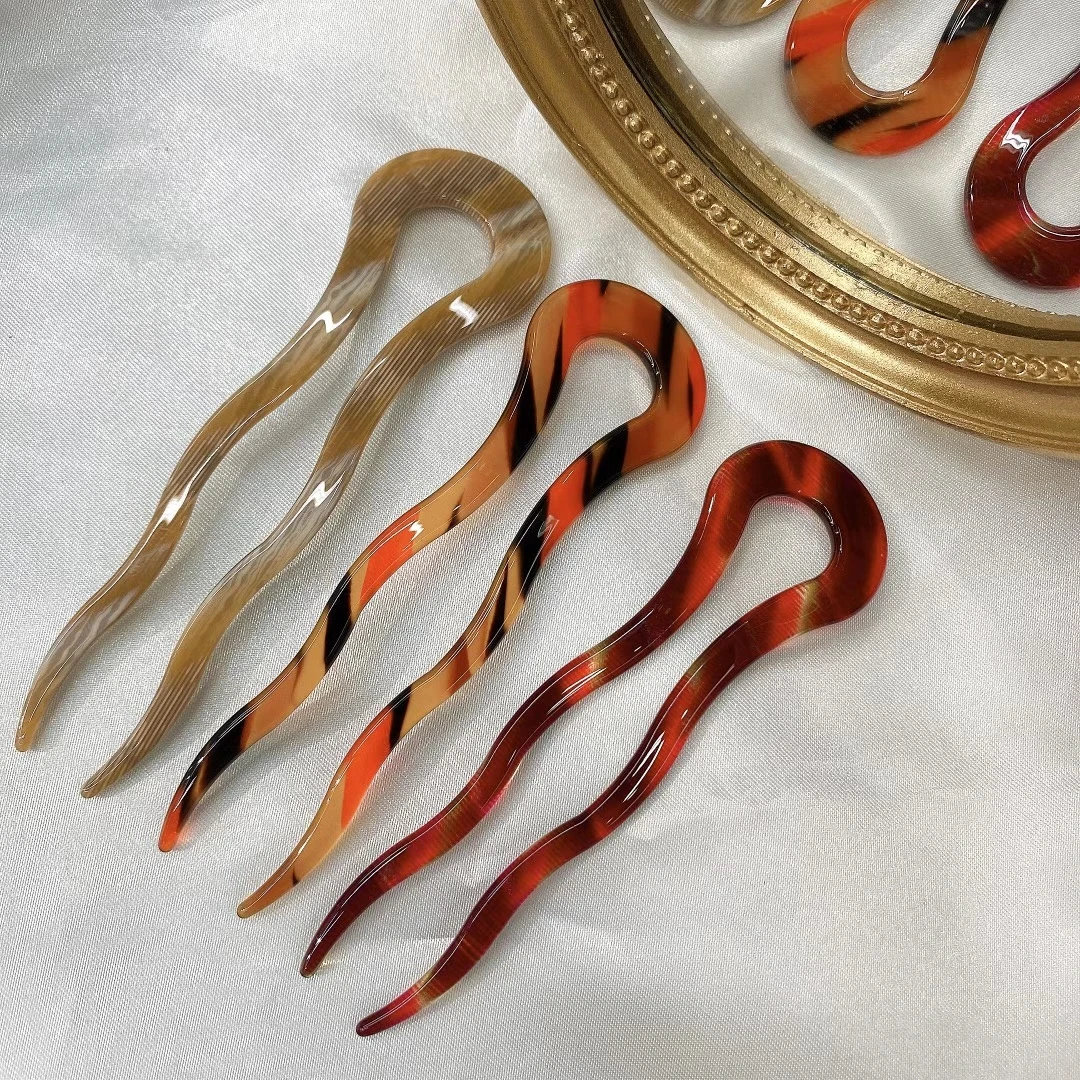 Women Fancy Vintage Hair Sticks Acetate Accessories Candy Custom Hairpins Fashion multi colors for