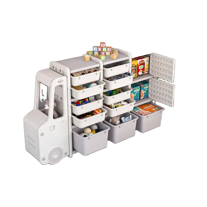 Children Furniture Rabbit Bookcase Plastic Cartoon Bookshelf Kids Toy Shelf Baby Storage Toy Rack