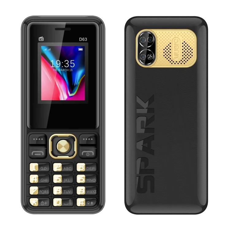 D63 старшая клавиатура телефон 1 77 дюймов 3600 мАч SOS FM Dual SIM GSM старший мобильный