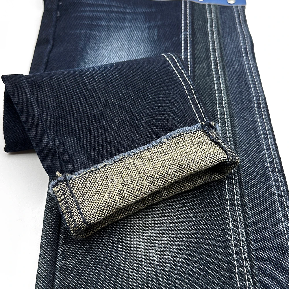 Aufar 10S blue grey color stretch jacquard twill denim fabric made in China 11oz width 185-187cm for cloth AL5G5106