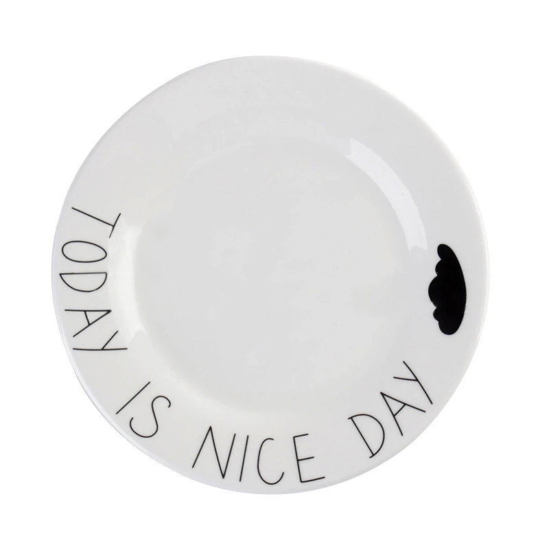 Ceramic plates with your own design custom printing porcelain dish personalized logo