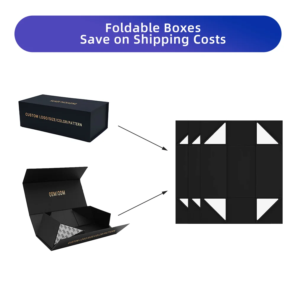 Folding Luxury Wholesale Price Custom White Full Magnet Gift Box Packaging Designer Jewelry Flip Magnetic Closure Boxes