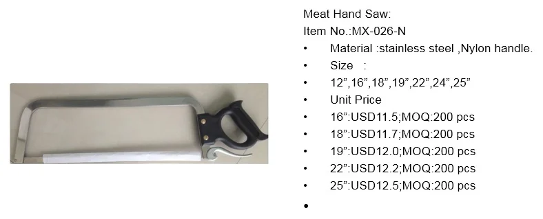 Factory Direct Sale Steel Panel Saw Meat Hand Saw