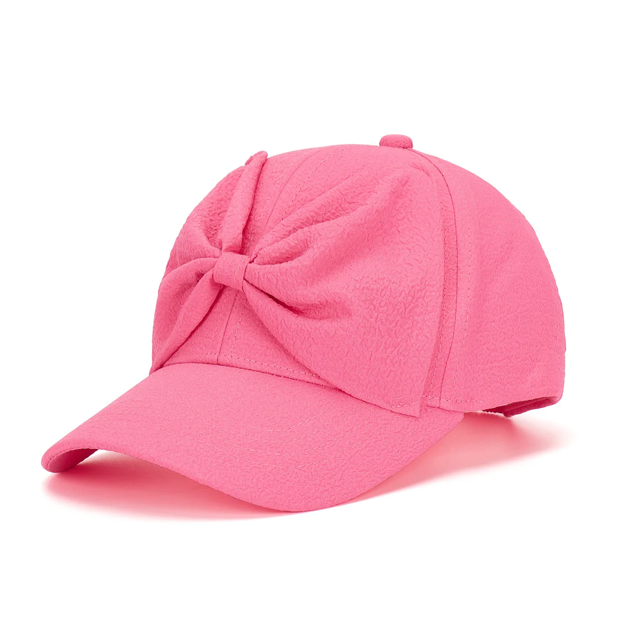 Cute princess girls sweet pink cap spring summer breathable Girls Butterfly knot Baseball Cap