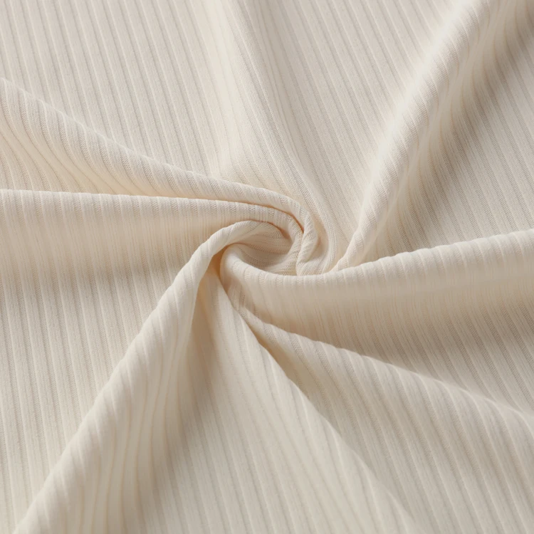 Free Cut Four Way Stretch Rib Fabric 100 D Width 63' Weight 200 G Polyester 92% Spandex 8% Yoga Swimwear Spandex Rib Fabric