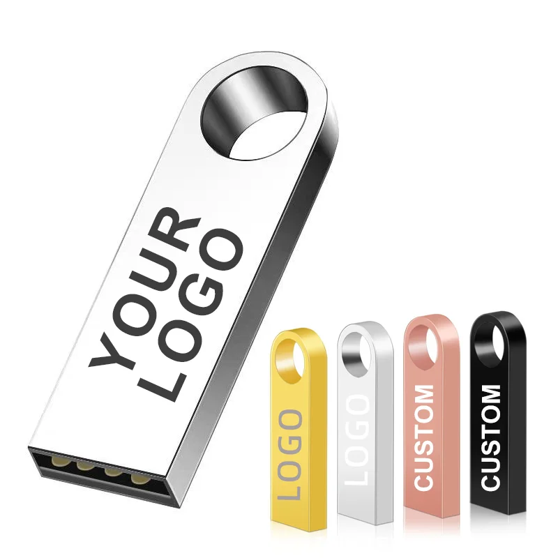 USB-флеш-накопитель с пользовательским логотипом 8 ГБ 16 32 64 USB-2 0 3 металлическая 128 карта памяти