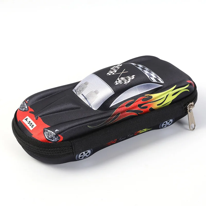Wholesale car shaped large capacity bus pencil box, 3d eva pencil pouch,school pencil case bus for boys