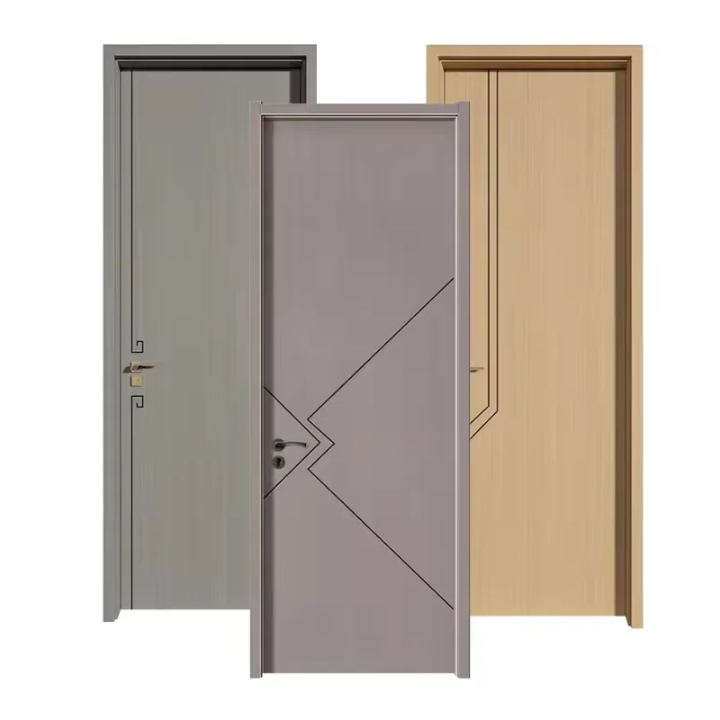 Custom Elegant Classic Houses Interior Light Luxury Simple Bedroom Solid Wooden Doors For Apartments