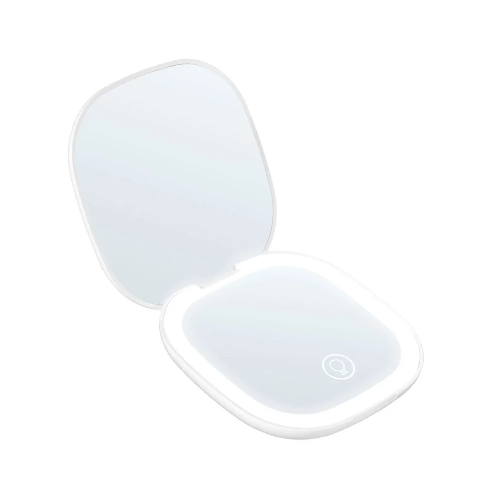 Magnifying Rechargeable Wholesale Round Folding Double Sides Portable Led Custom Pocket Mirror
