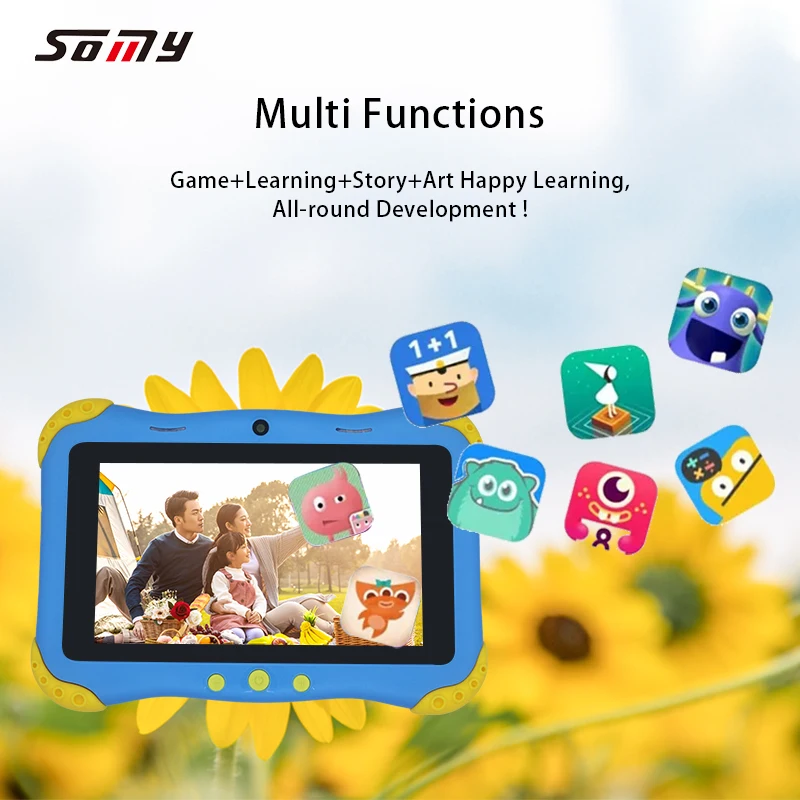 Somy Kids Tablet 2022 7 Inch Tablet PC Quad Core Android 11 for Kids Educational Wifi Capacitive Screen 1gb 7inch 1024*600