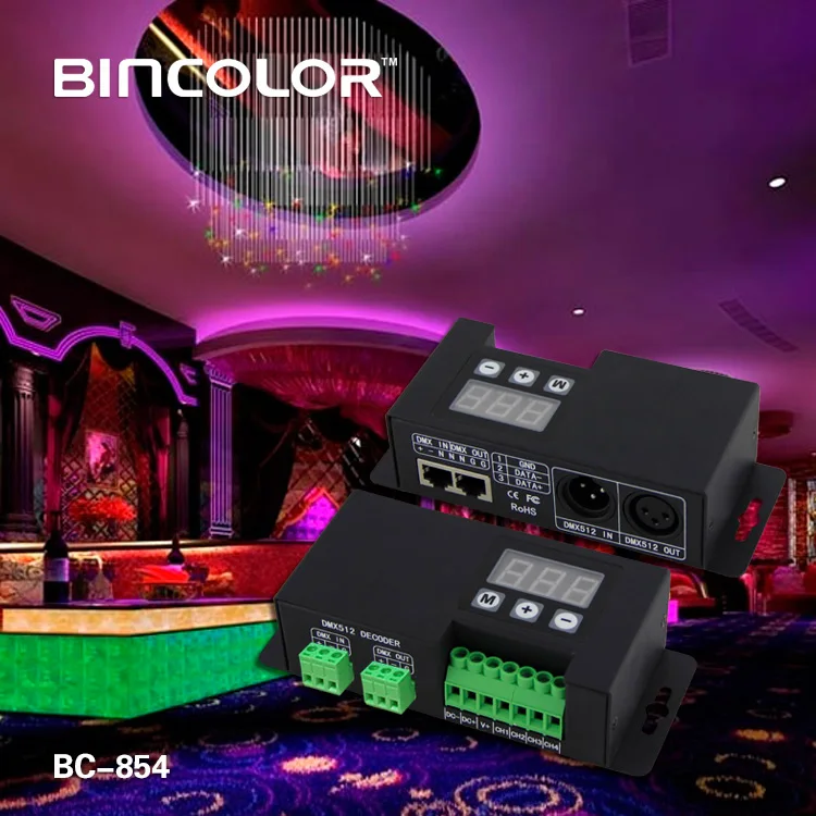 BC-854-CC High Quality 48V DMX512 Constant Current Decoder 350MA 700MA 4 Channel DMX Decoder