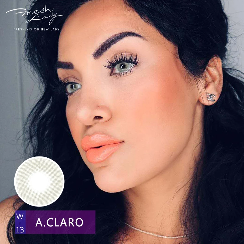 Freshlady new arrival portable creatively contact lens natural diamonds brand color eye lenses dark eyes