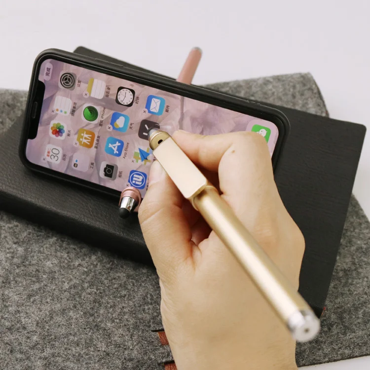 Promotional Custom logo Mobile Phone Stand Touch Screen Gel Pen
