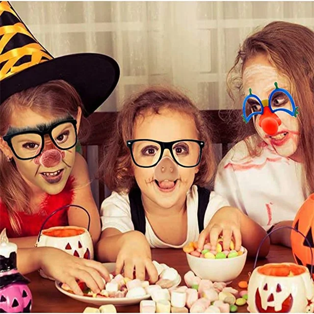 Wholesale Funny Disguise Glasses Novelty Clown Eyewear Eyes and Nose with Mustache Glasses for Halloween Costume Party Favors