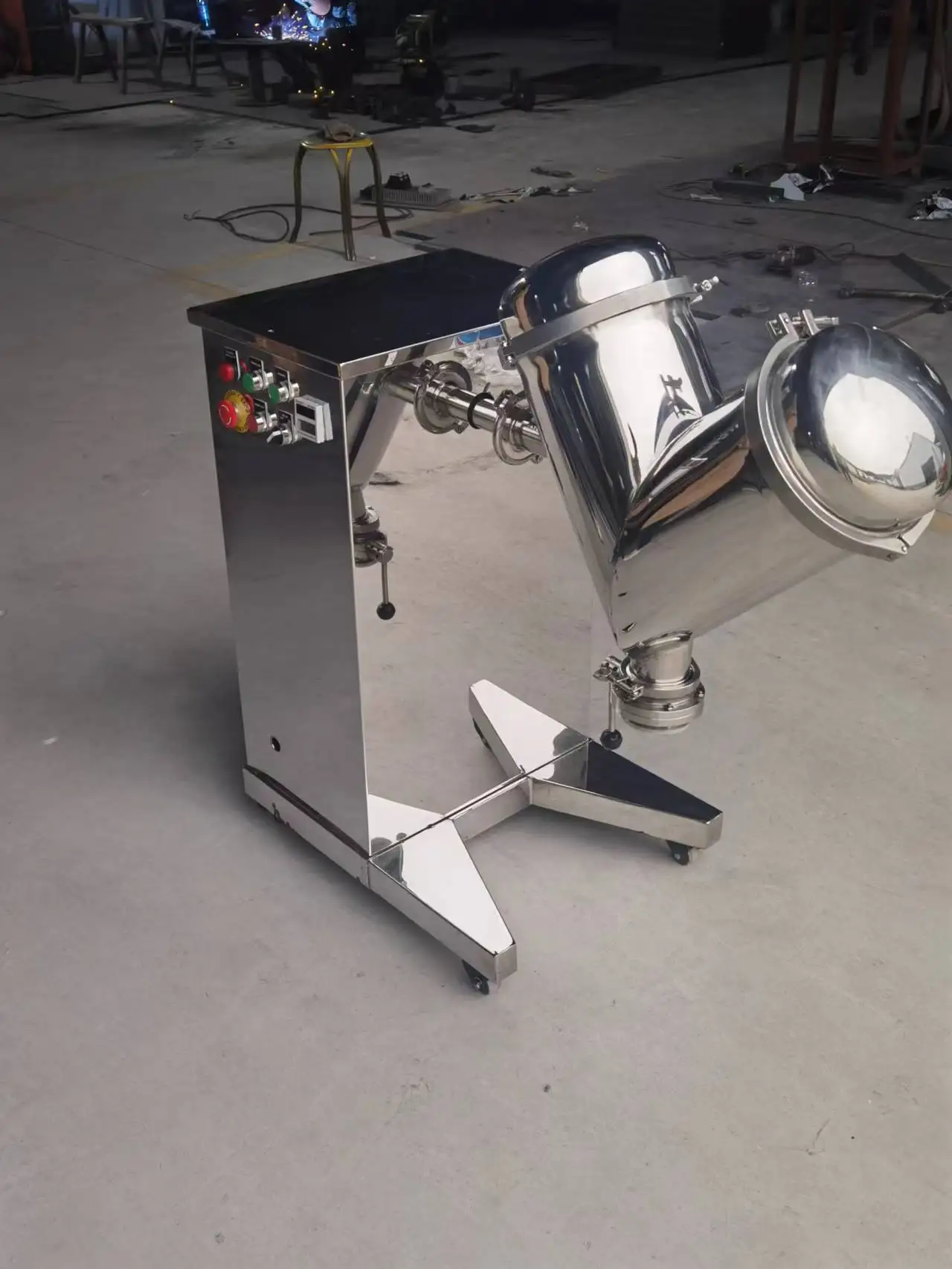 Food Protein Mixture Mini Industrial Dry Mixing Machine V Shape Powder Mixer & Blender