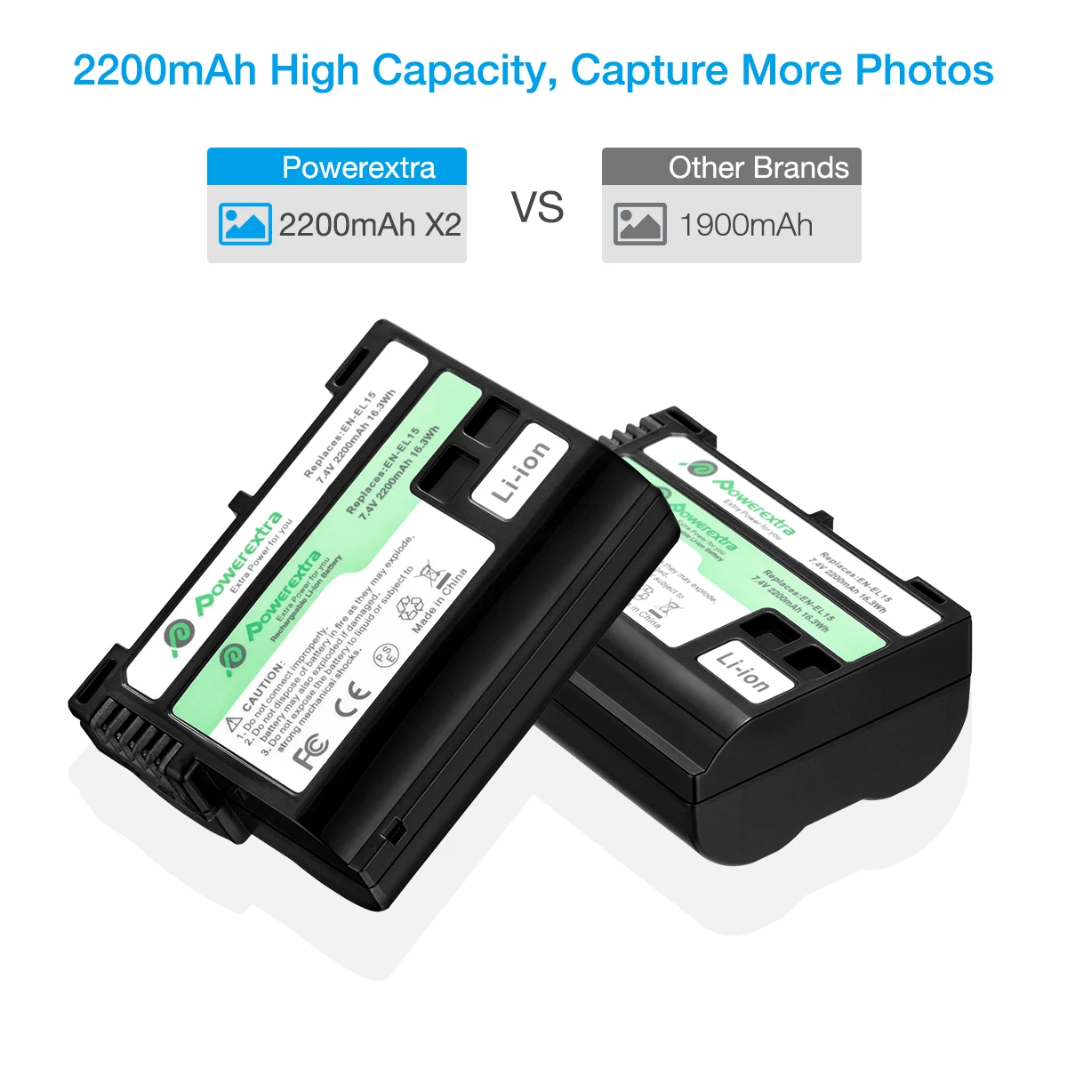 En-el15 Enel15 комплект литий-ионный батарей для Nikon Z6 Z7 D850 D810 D810A D800 D800E D7500 D7200 D7100 D7000 D750 D810 D610 D600