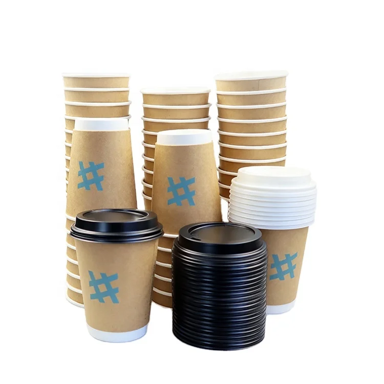 Manufacturer Wholesale Eco Friendly Double Wall Coffee Paper Cup Hot Drinking Beverage Recycled Paper Cups