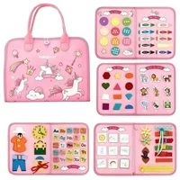 Baby Felt Learning Board Pack Cloth Book Early Childhood Education Busy Board Toddler Early Learning Education Toys Quiet Books