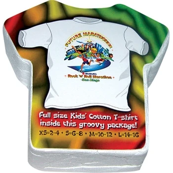 Custom Shape Printed 100% Cotton Compressed Tee Shirt In Good Quality Mini Magic Water Creative Compression T Shirts