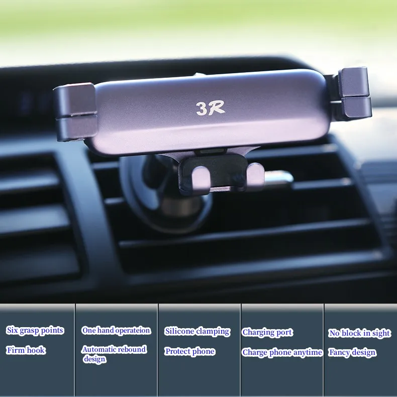 Hot Quality Aluminium Ac Air Vent Car Mount Bracket Phone Holder Convenient for Mobile Use