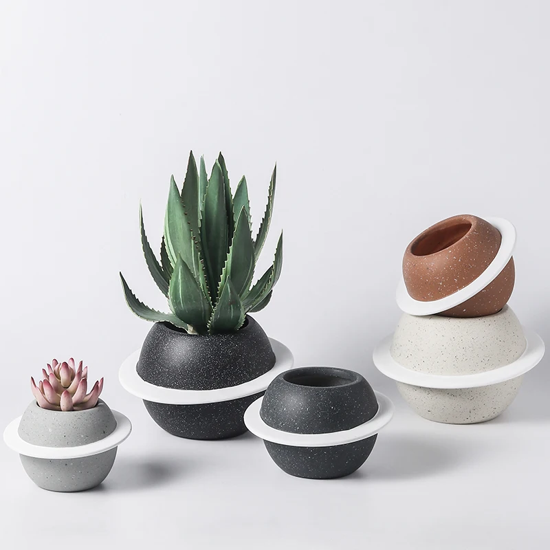 Z350  Planet flowerpot silica gel mold solar system creative concrete flowerpot mold gypsum candle cup candle container mold