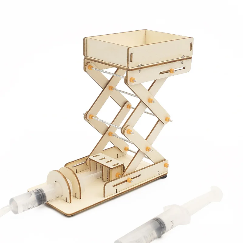 M-17 DIY Kids Educational DIY Toy Science Toys Scientific Experiment Kit Wood Hydraulic Pressure Handmade for Kid Physics School