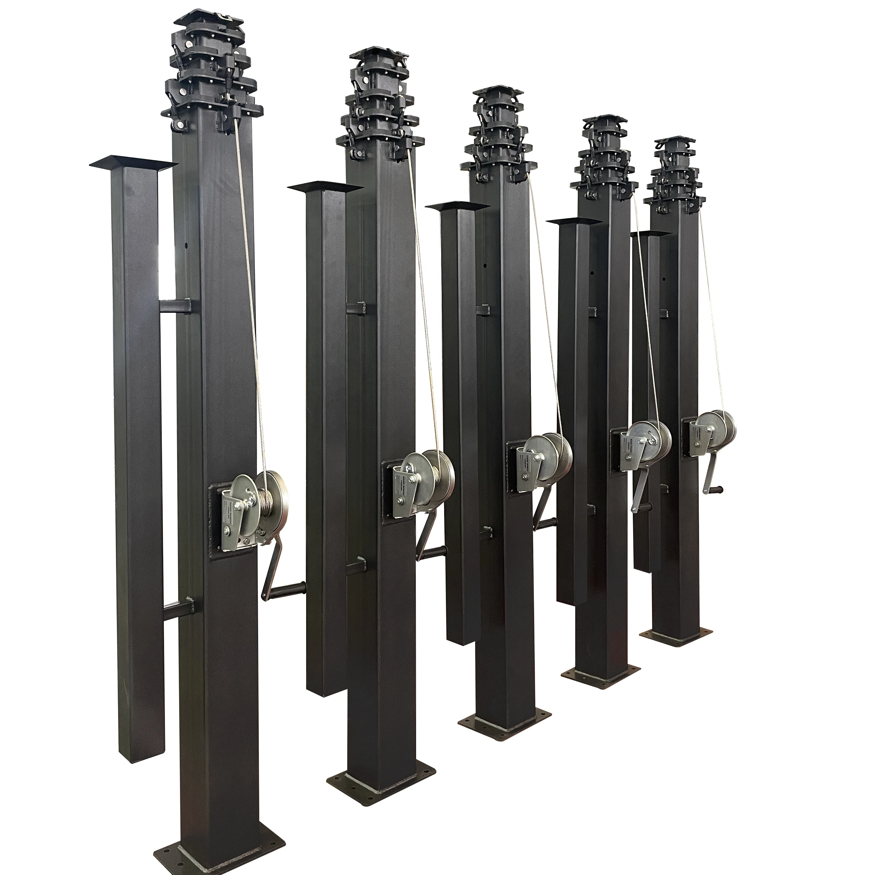 10M Factory Direct Sale Manual Winch Telescopic Mast Antenna