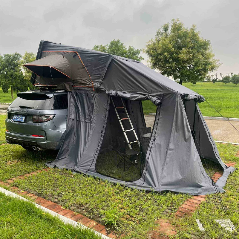 China Manufacturer Universal Car Top Tent 4*4 SUV off-road Rooftop Tent ABS Shell 3-4 Persons for Wrangler Pajero F150