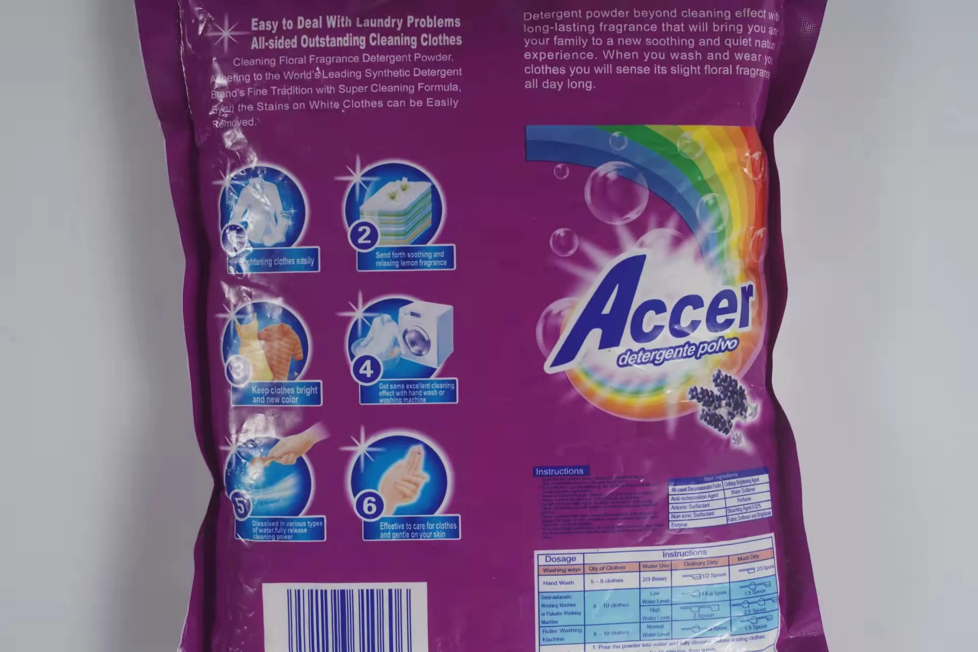 26kg Europe Detergent Washing Powder Rich Foam Washing Detergent Laundry Powder To South Africa