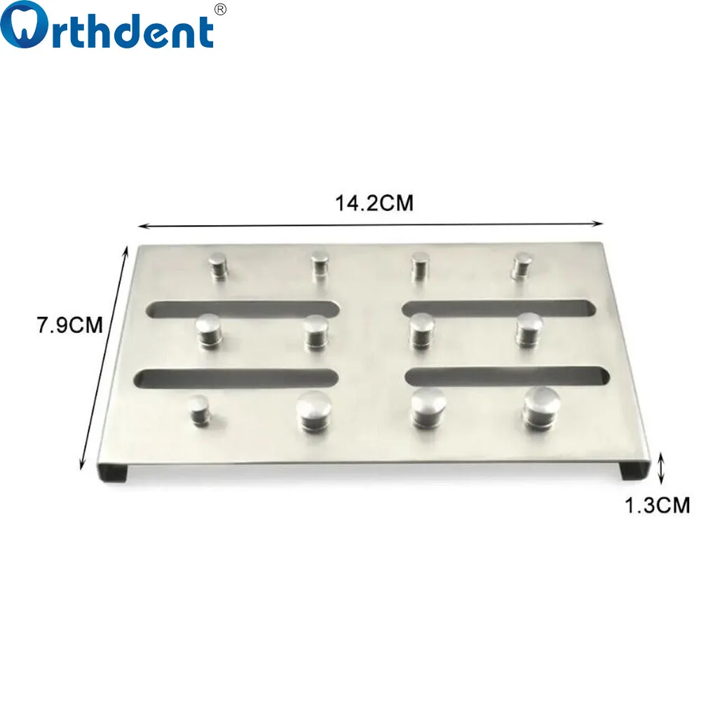 Зубные резиновые зажимы держатель из нержавеющей стали набор 12 лотков для стерилизации хирургические инструменты автоклавируемая Зажимная подставка