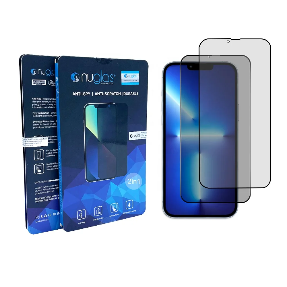 Hot Full Glue Anti Spy 3D Privacy Tempered Glass Film for iphone 13 pro max Mobile Phone privacy Screen Protector