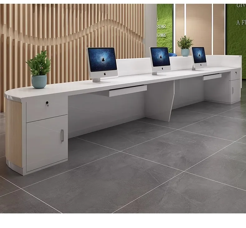 reception desk l shape