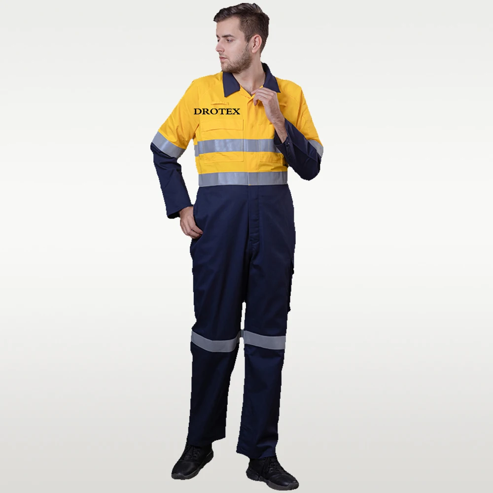 Quilted Cotton Nylon Anti Electric Arc Protective Fire Resistant Workwear Coverall Working Uniform