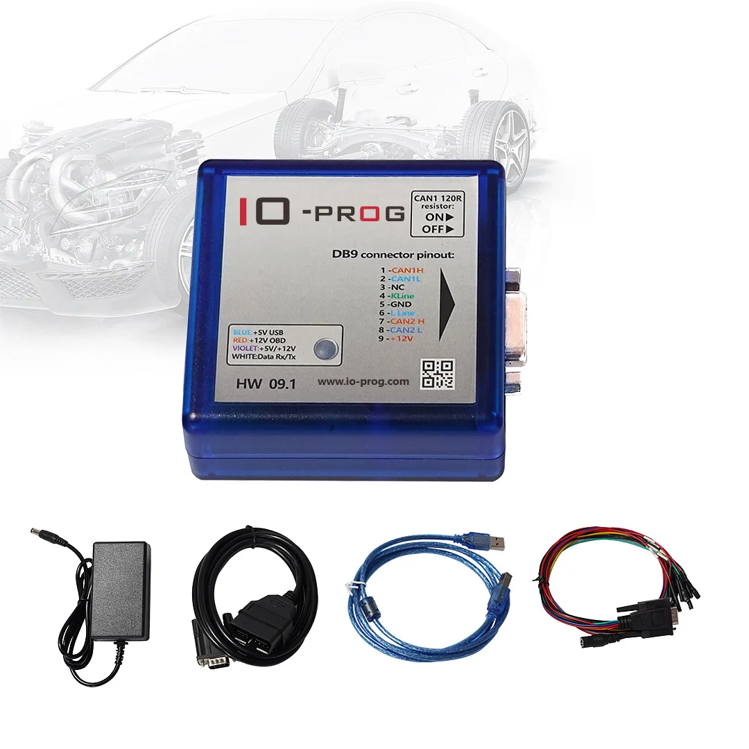 IO prog with PSA BSI Opel ECU TCM BCM &EPS Ecu tuning chiptuning tools Combination of K-line and CAN programmer BD9 connector