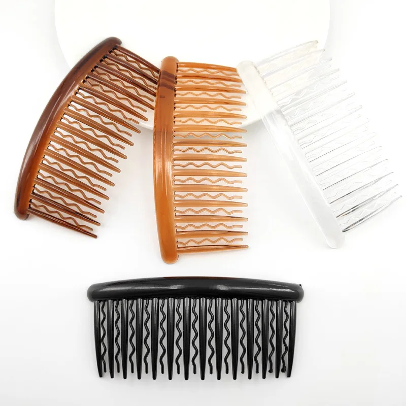 5cm*12cm 27teeth Waved Teeth Plastic Combs Accessories Plain Side Hair Comb Hairpins for Handmade Women Hair Accessories