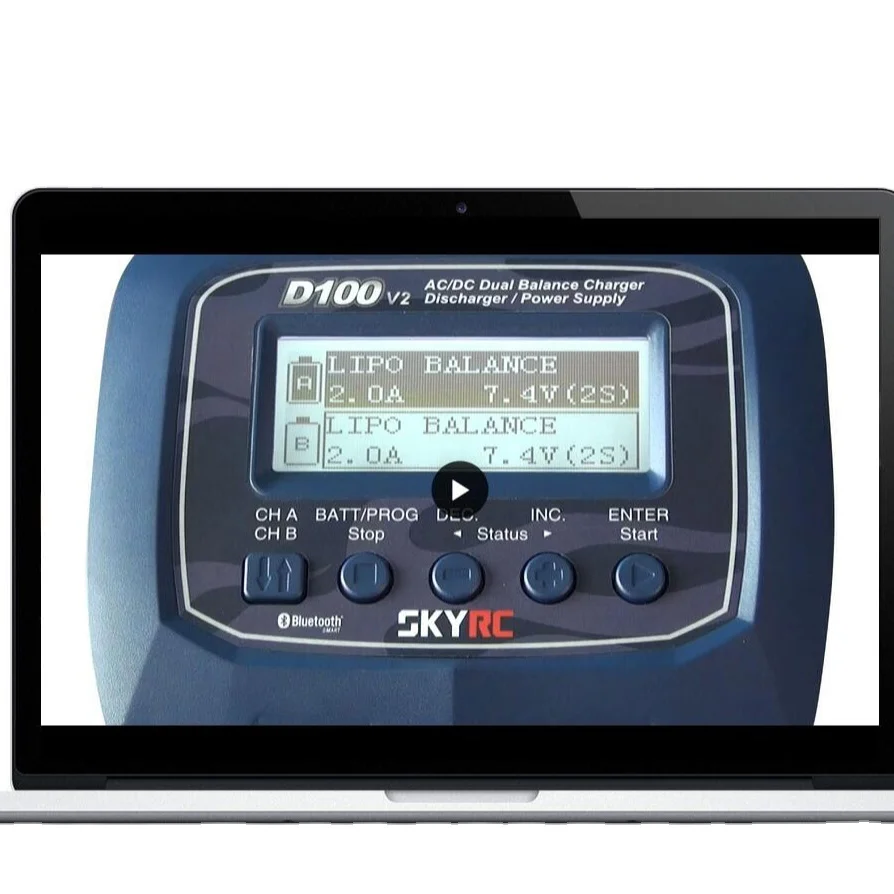 SKYRC D100V2 AC DC Lipo Battery Balance Charger 1S-6S Dual 100W DC Power Supply for LiPo/Life/LiIon/LiHV/NiMH/NiCd/Pb RC Charger